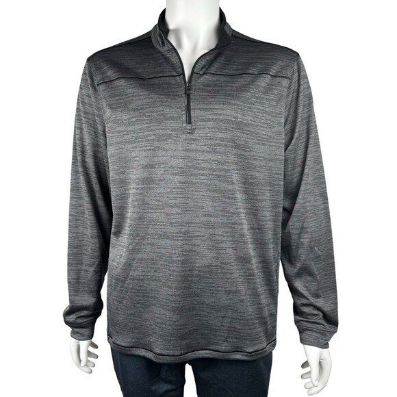 Pebble Beach Mens Large Gray Dry-Luxe Performance 1/4 Zip Shirt Pull Over New - Picture 1 of 10